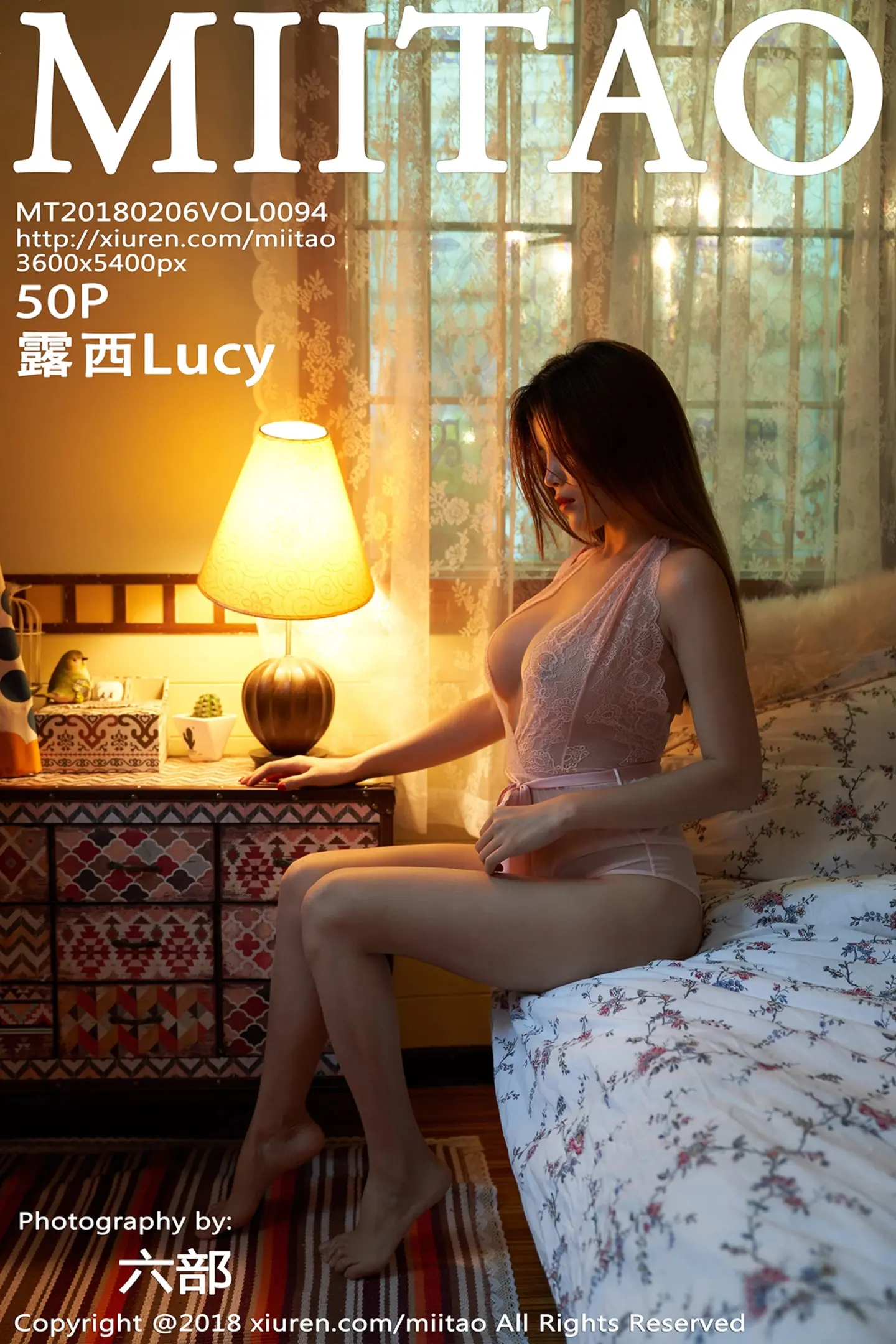[MiiTao蜜桃社]Vol.094_嫩模露西Lucy居家私房粉嫩蕾丝内衣透视秀傲人豪乳诱惑写真50P-秀人网 - XiuRen.Xyz
